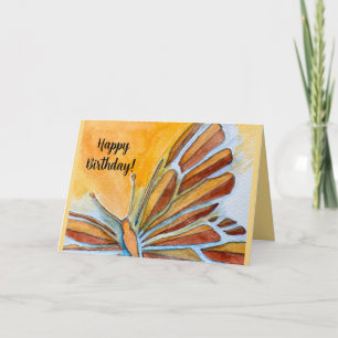 Remerciements Carte d'anniversaire de vol gratuit Papillon d'eau