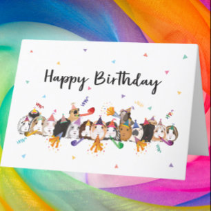 Remerciements Carte d'anniversaire du porc de Guinée