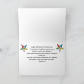 Remerciements Carte d'anniversaire Etoile de l'Est pour annivers (Intérieur)