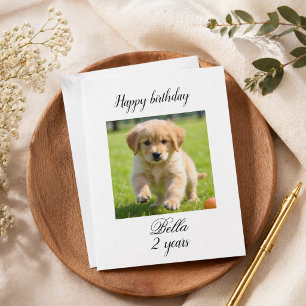 Remerciements Carte d'anniversaire personnalisée pour animal de
