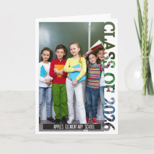 Remerciements Carte d'annonce de fin d'études avec photo de la p