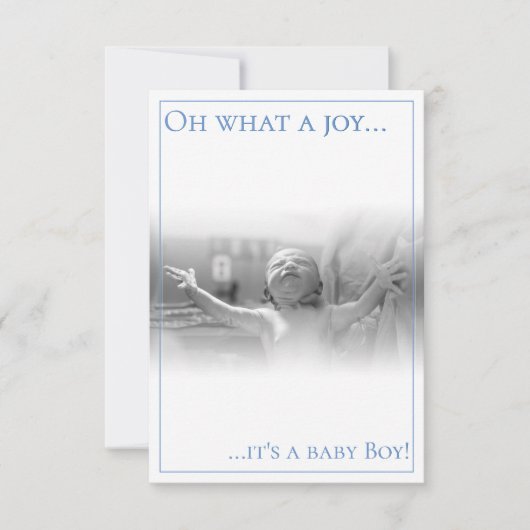 Remerciements Carte d'annonce de naissance avec bébé (Devant)