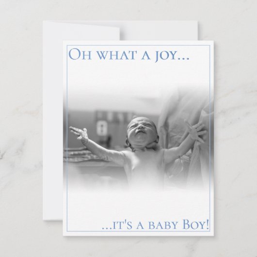 Remerciements Carte d'annonce de naissance avec bébé (Devant)