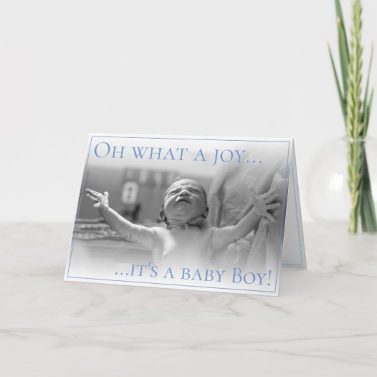 Remerciements Carte d'annonce de naissance avec bébé (Devant)
