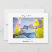 Remerciements Carte d'annonce de naissance bébé Fleurs de prairi (Dos)