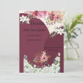 Remerciements Carte d'appréciation de Bourgogne doré (Debout devant)