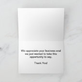 Remerciements Carte d'appréciation de client (Intérieur)