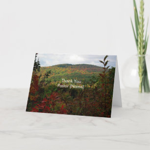Remerciements Carte d'appréciation du pasteur du paysage de Fall