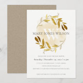 REMERCIEMENTS CARTE DE BABY SHOWER DE RÉSEAU DE FLOTTES JAUNE D' (Devant / Derrière)