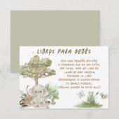 Remerciements Carte de Baby shower Libros para Bebés (Devant / Derrière)