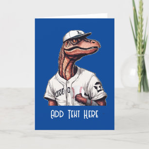 Remerciements Carte de base-ball Dinosaur personnalisée