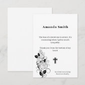 Remerciements Carte de bienfaisance commémorative (Devant / Derrière)