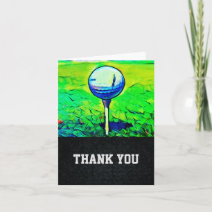Remerciements Carte de billet de golf pour hommes Mercis