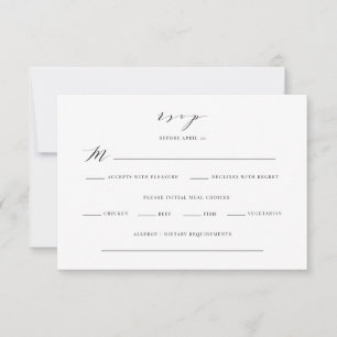 Remerciements Carte de boîtier RSVP classique