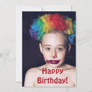 Remerciements Carte de bonne anniversaire pour enfant au clown e