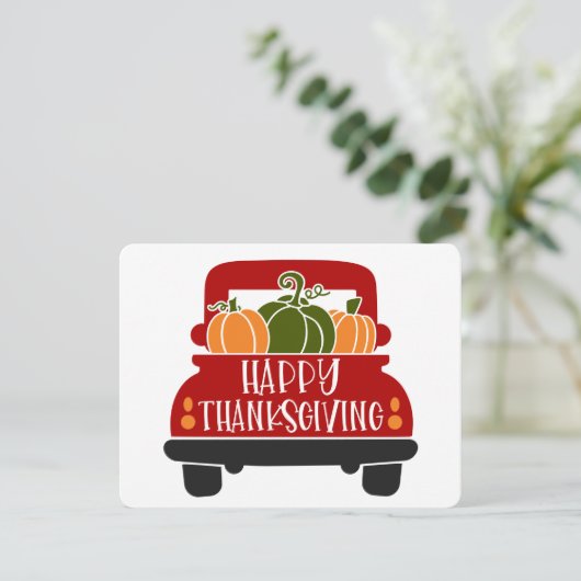 Remerciements Carte de camion Thanksgiving (Debout devant)