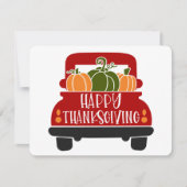Remerciements Carte de camion Thanksgiving (Devant)