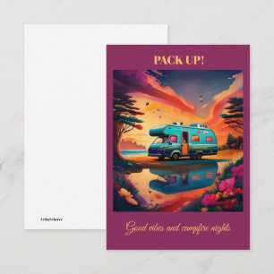 Remerciements Carte de camping : Carte de billet d'aventure exté