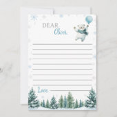 Remerciements Carte de capsule d'anniversaire de l'ours polaire  (Devant)