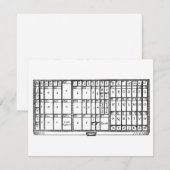 Remerciements carte de casse de caractères d'imprimerie typograp (Devant / Derrière)