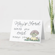 Carte de champignons aquarelle