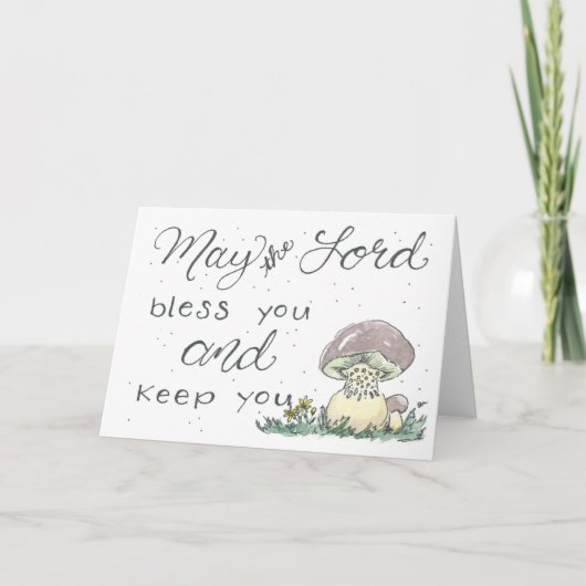 Remerciements Carte de champignons aquarelle (Devant)