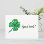 Remerciements carte de chance à quatre feuilles (Debout devant)
