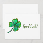 Remerciements carte de chance à quatre feuilles (Devant / Derrière)