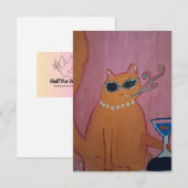 Remerciements Carte de chat (Devant / Derrière)