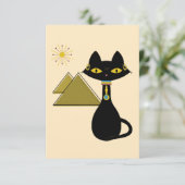 Remerciements Carte de chat égyptienne (Debout devant)