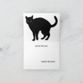 Remerciements Carte de chat noir personnalisée (Intérieur)