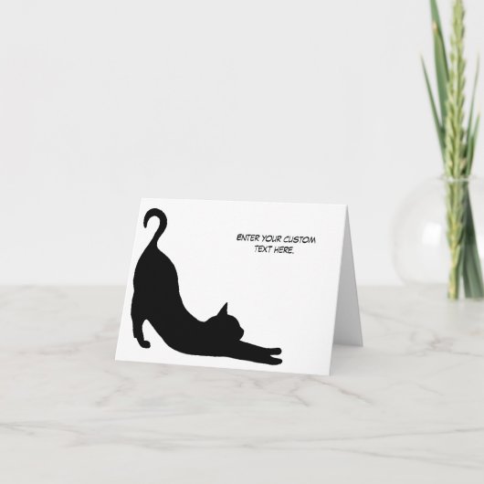Remerciements Carte de chat noir personnalisée (Devant)