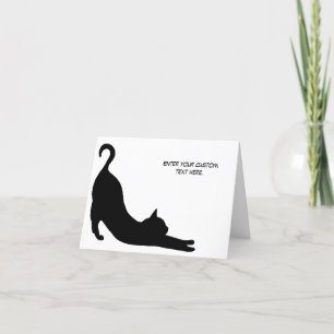 Remerciements Carte de chat noir personnalisée
