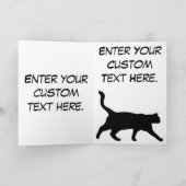 Remerciements Carte de chat noir simple (Intérieur)