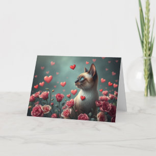 Remerciements Carte de chat Romantique Valentines