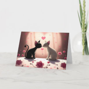 Remerciements Carte de chat Romantique Valentines