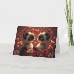 Remerciements Carte de chat Romantique Valentines