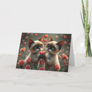 Remerciements Carte de chat Romantique Valentines
