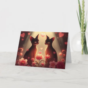 Remerciements Carte de chat Romantique Valentines