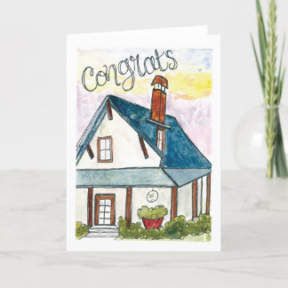 Remerciements Carte de chauffage domestique aquarelle