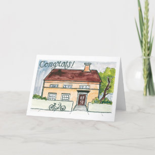 Remerciements Carte de chauffage domestique aquarelle
