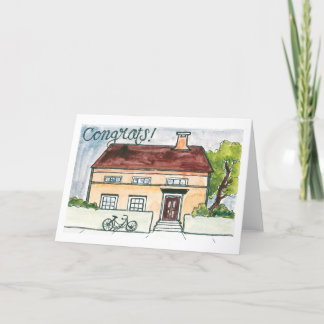 Remerciements Carte de chauffage domestique aquarelle