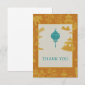 Remerciements Carte de chinoiserie (Devant / Derrière)