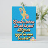 Remerciements Carte de citation de Pâques drôle (Debout devant)