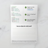 Remerciements Carte de codage pour enfants (programme JavaScript (Intérieur)