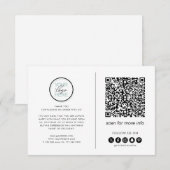 Remerciements Carte de code QR pour Business Thank you (Devant / Derrière)