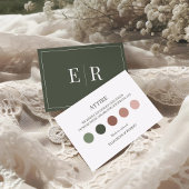 Remerciements Carte de code vestimentaire de mariage vert olive