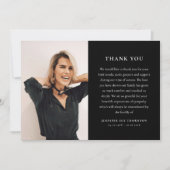 Remerciements Carte de condoléances avec photo et message (Devant)