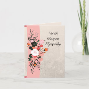 Remerciements Carte de condoléances avec profonde sympathie