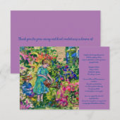 Remerciements Carte de condoléances et de sympathie  (Devant / Derrière)